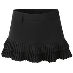 double layer pleated mini skirt boogzel clothing