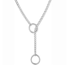 double ring drop chain necklace boogzel clothing