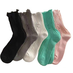 downtown girl destroyed socks boogzel clothing