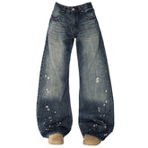 downtown girl distressed baggy jeans boogzel clothing