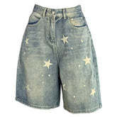 downtown girl star denim shorts boogzel clothing
