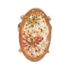 dried flower resin ring boogzel clothing