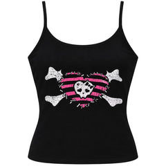 emo girl skull and bones tank top boogzel clothing