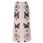 fairy grunge butterfly maxi skirt boogzel clothing