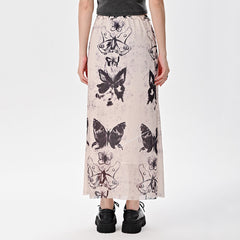 fairy grunge butterfly maxi skirt boogzel clothing