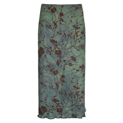 fairycore aesthetic mesh midi skirt boogzel clothing