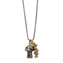 fairycore mushroom pendant necklace boogzel clothing
