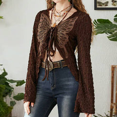 fairy grunge butterfly long sleeve top boogzel clothing