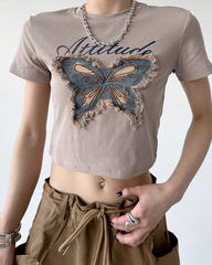 fairy grunge butterfly patch top boogzel clothing
