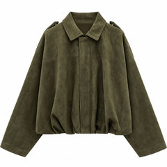 fall suede cropped jacket boogzel clothing
