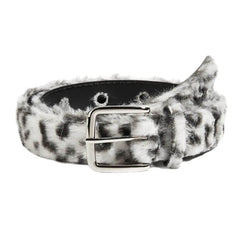 faux fur leopard belt boogzel clothing