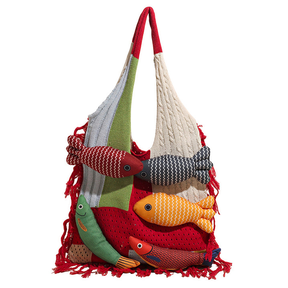 fish crochet shoulder bag boogzel clothing