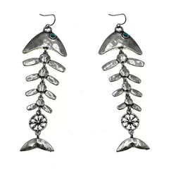 fishbone drop earrings boogzel clothing