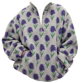 floral zip up fleece sweatshirt boogzel clothing