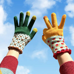 floral knit gloves boogzel clothing