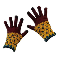 floral knit gloves boogzel clothing