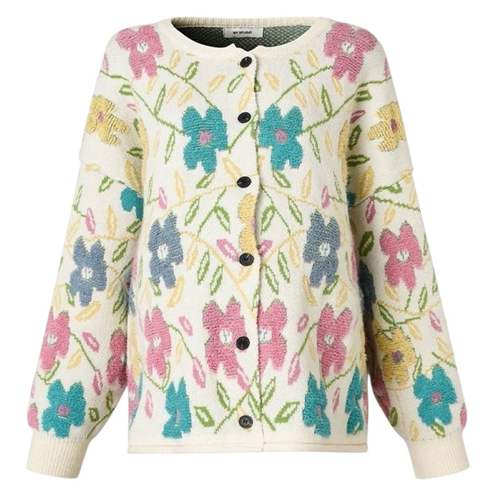floral knit jacket boogzel clothing