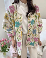 floral knit jacket boogzel clothing