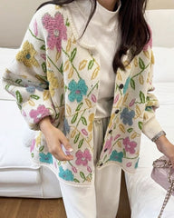 floral knit jacket boogzel clothing