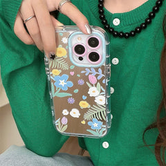 flowers pattern iphone case with holder boogzel clothing