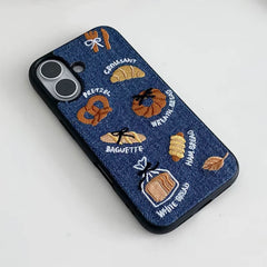 french bakery denim iphone case boogzel clothing