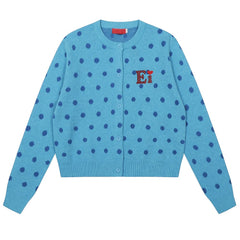 french girl polka dot cardigan boogzel clothing