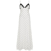 french girl polka dot maxi dress boogzel clothing