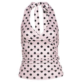 french summer polka dot halter top boogzel clothing