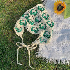 frog crochet triangle bandana boogzel clothing