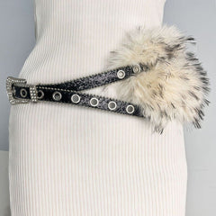 frost queen y2k fur belt boogzel clothing