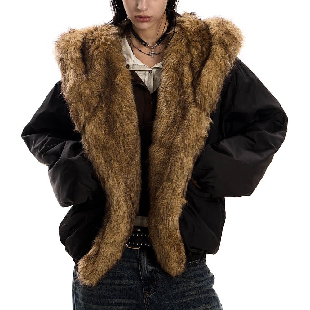 fur trim winter jacket boogzel clothing
