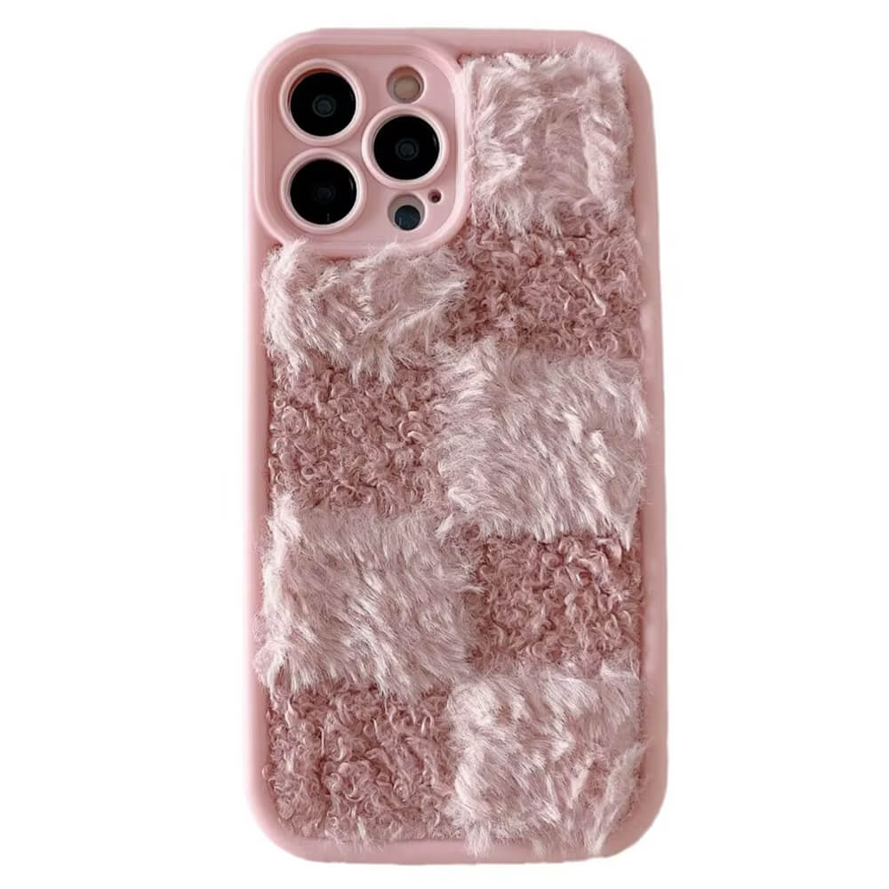 fuzzy checkered iphone case boogzel clothing