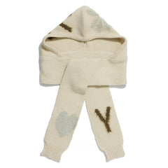 fuzzy heart knit hooded scarf boogzel clothing