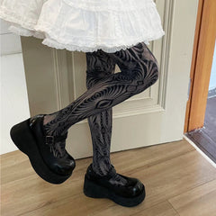geometric pattern tights boogzel clothing