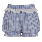 gingham frill trim shorts boogzel clothing