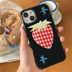 gingham strawberry iphone case boogzel clothing