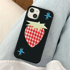 gingham strawberry iphone case boogzel clothing