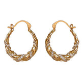 golden hoop aesthetic earrings boogzel clothing