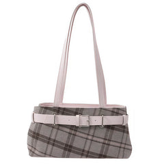 gossip girl plaid belted bag boogzel clothing