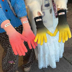 gradient ribbed gloves boogzel clothing