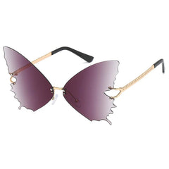 Gradient Butterfly Oversized Sunglasses