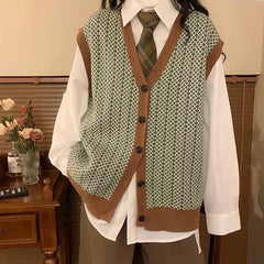 grandpa aesthetic button up vest boogzel clothing