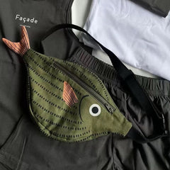 green fish waist bag boogzel clothing