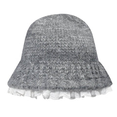 grey knit bucket hat boogzel clothing