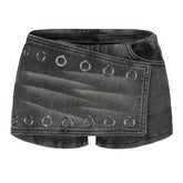 grommet mini skort boogzel clothing