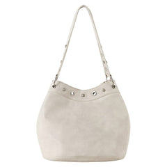 grommet stud beige shoulder bag boogzel clothing
