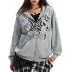 grunge cut out shoulder sweatshirt boogzel clothing
