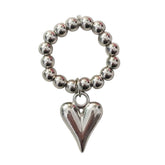 grunge heart charm ring boogzel clothing