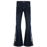grunge aesthetic flared jeans boogzel clothing