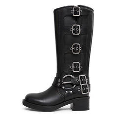 grunge buckle high boots boogzel clothing